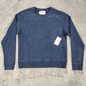 Corridor Sweater Mens Medium Navy Acid Wash Crewneck Pullover TS0025-N